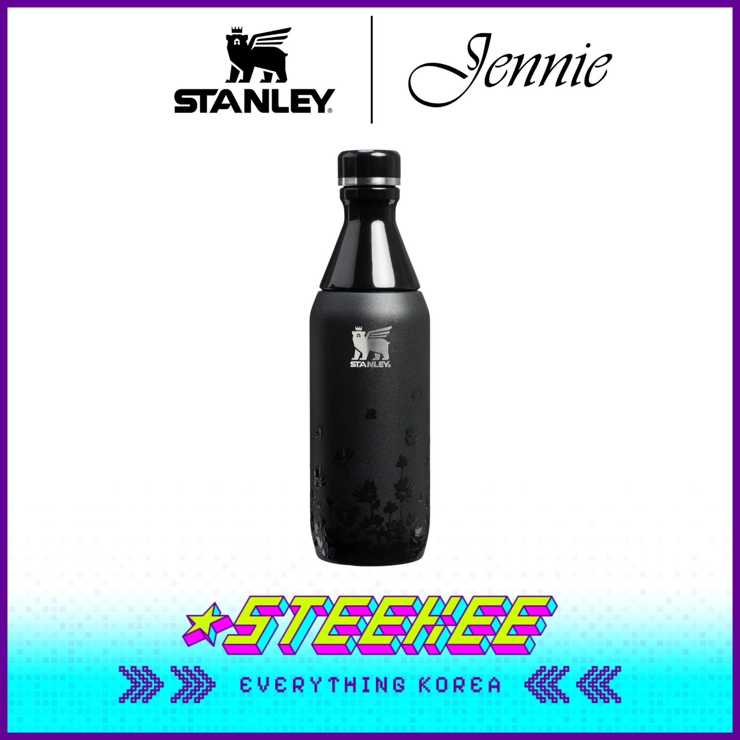 Stanley 1913 x JENNIE All Day Slim Luxe Bottle 355ml Midnight Ruby by Steekee 5005