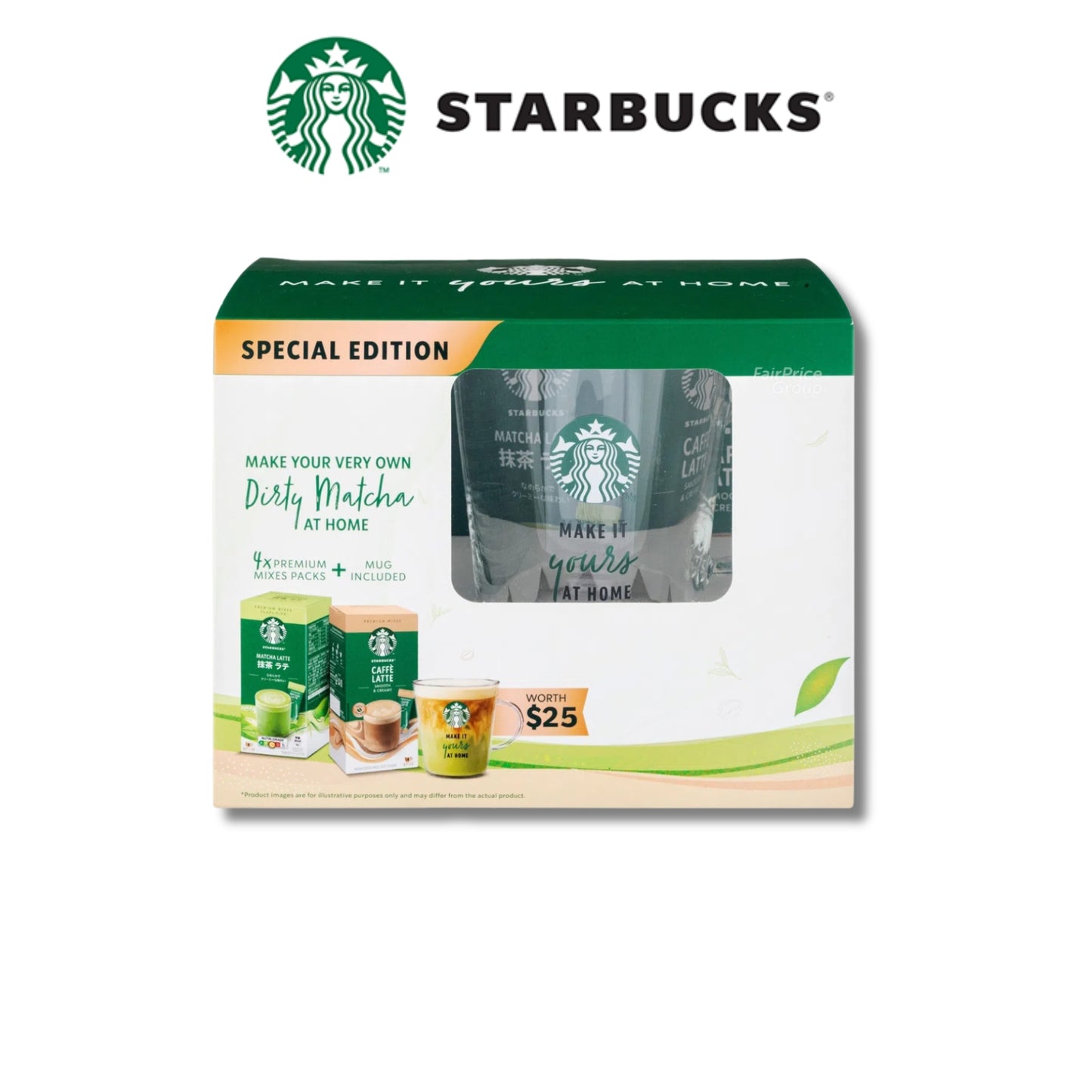 Starbucks Premium Mixes Matcha Latte & Caffe Latte Free Mug