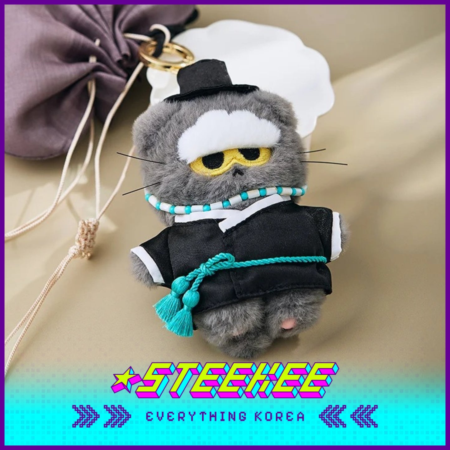 ZO&FRIENDS ZOA Plush Toys Keyring K-Edition Seonbi by Steekee Korea 5011