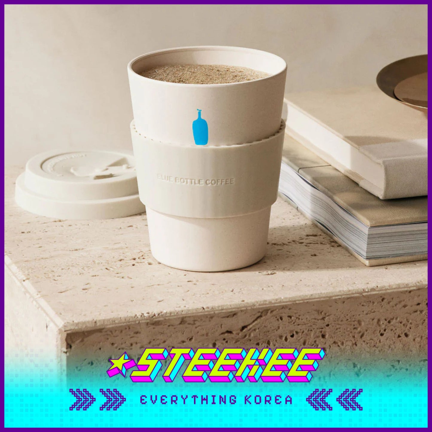 BLUE BOTTLE COFFEE X Ecoffee Lightweight Reusable Eco Cup 12oz 355ml by Steekee Korea 2400