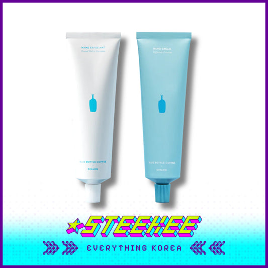 BLUE BOTTLE COFFEE X Sinang Hand Care Gift Set Hand Cream 50ml Hand Scrub 50ml by Steekee Korea 2401