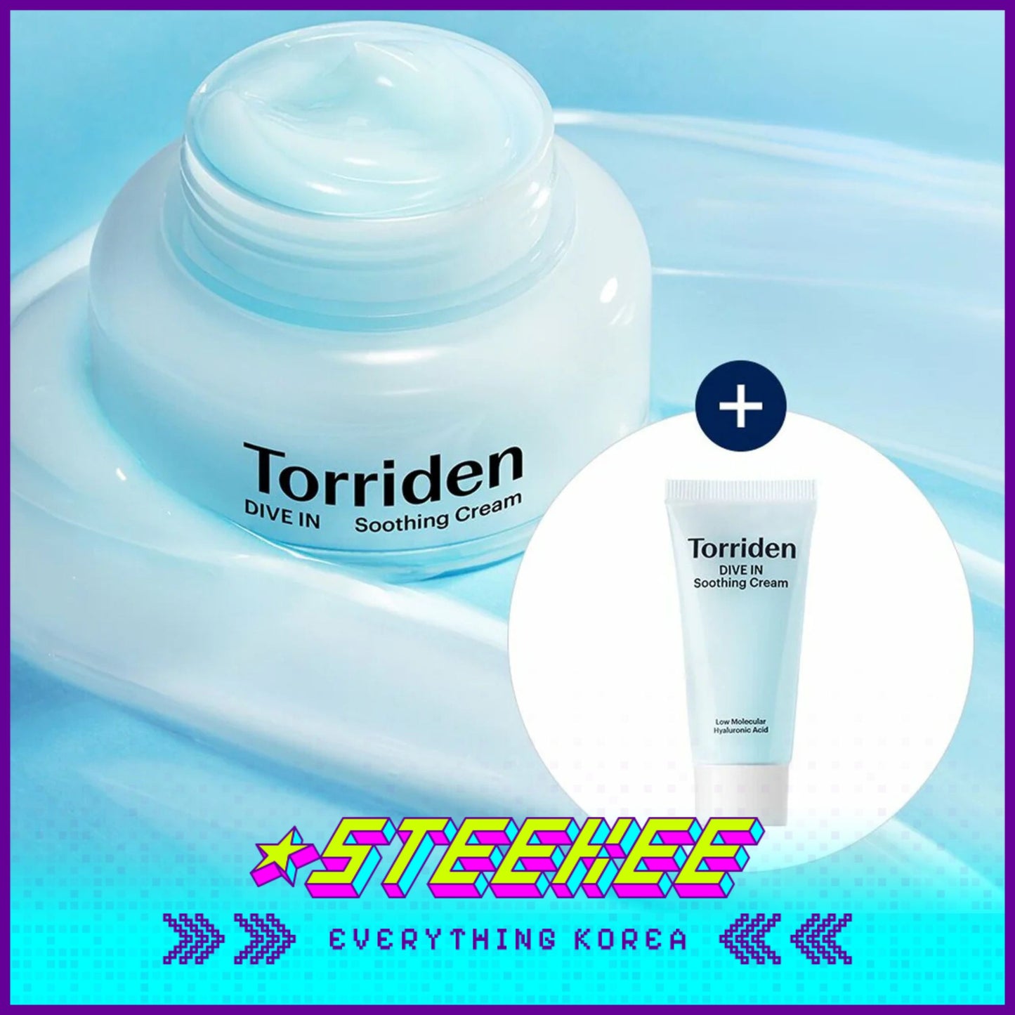 Torriden Dive-In Hydration Soothing Cream Special Set 100ml with Travel Size 20ml by Steekee Korea 2428