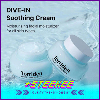 Torriden Dive-In Hydration Soothing Cream Special Set 100ml with Travel Size 20ml by Steekee Korea 2428