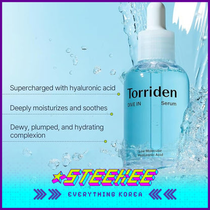 Torriden Dive-In Hydrating Moisturizing Serum 50ml with Refill Pack 50ml by Steekee Korea 2429