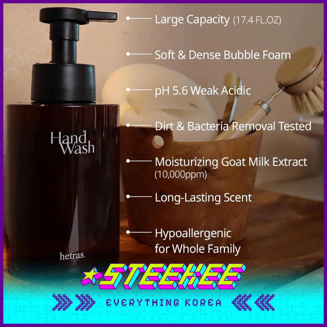 Hetras Premium Perfume Bubble Hand Wash Set of 2 515ml by Steekee Korea 2469