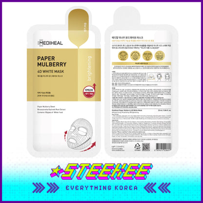 MEDIHEAL Paper Mulberry 4D White Mask 1 Sheet by Steekee Korea 2480