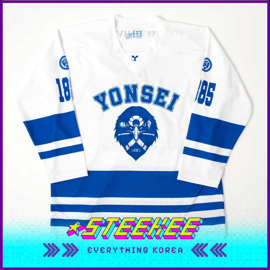 Yonsei University Authentic White Oversized Ice Hockey Jersey by Steekee Korea 2500