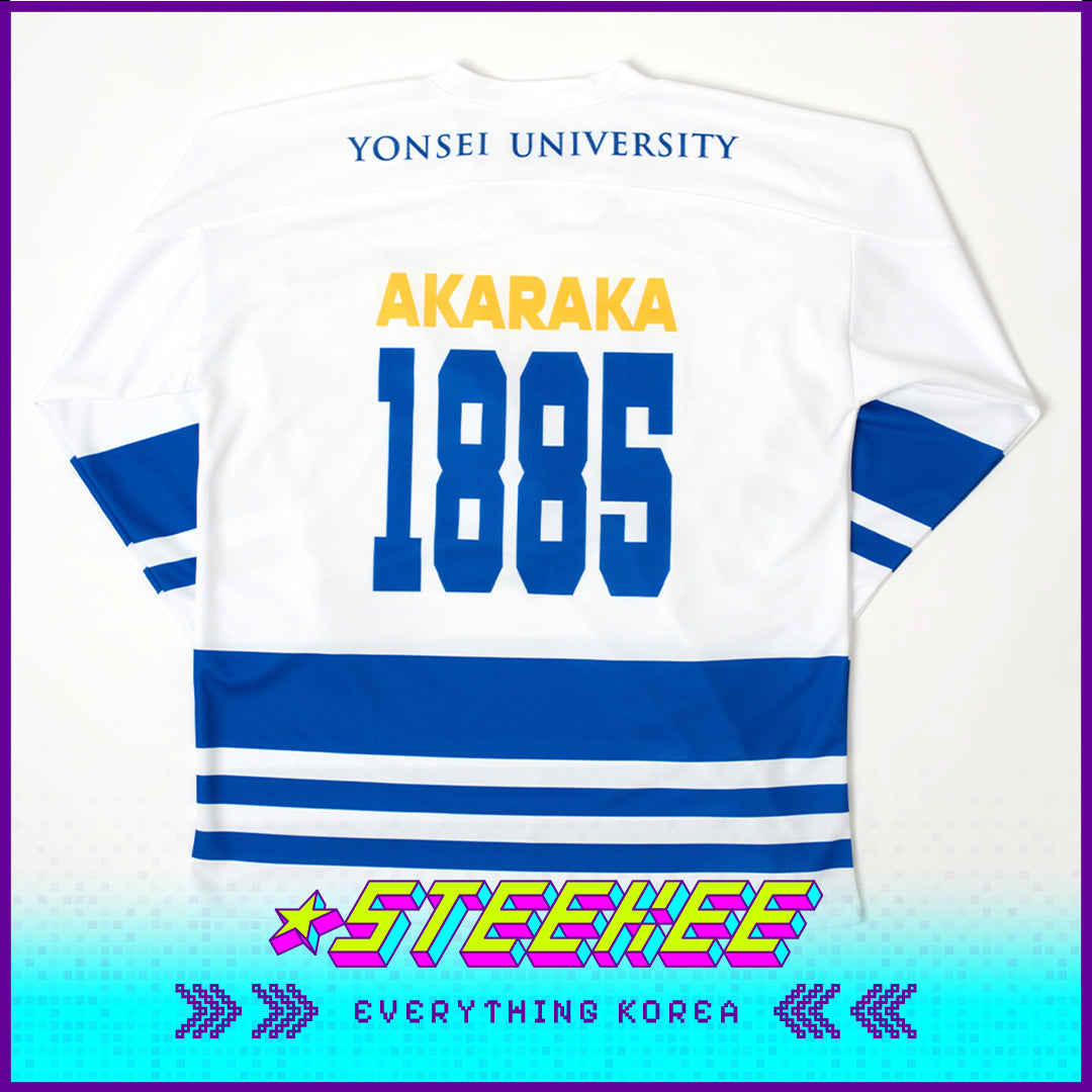 Yonsei University Authentic White Oversized Ice Hockey Jersey by Steekee Korea 2500