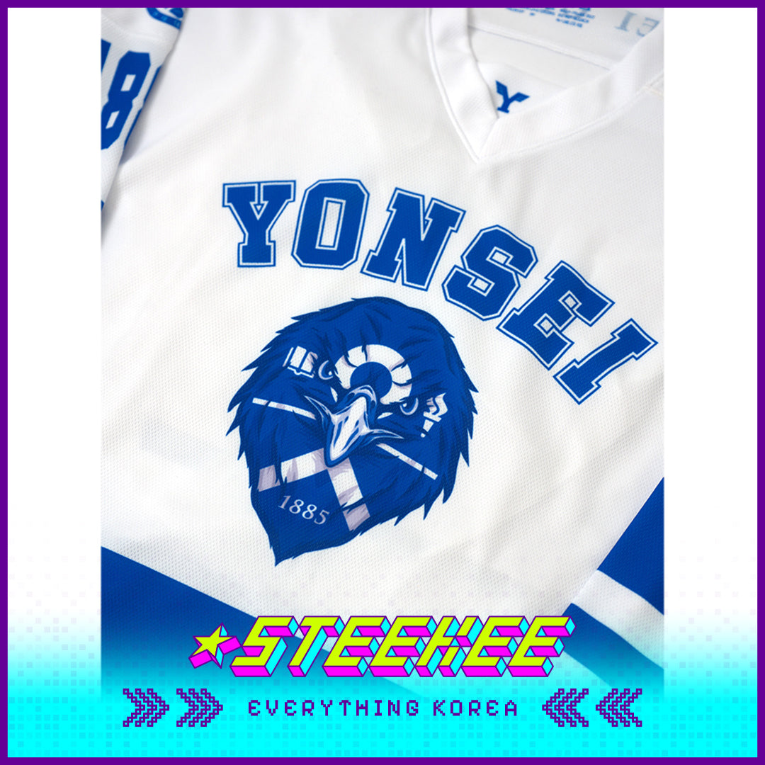 Yonsei University Authentic White Oversized Ice Hockey Jersey by Steekee Korea 2500