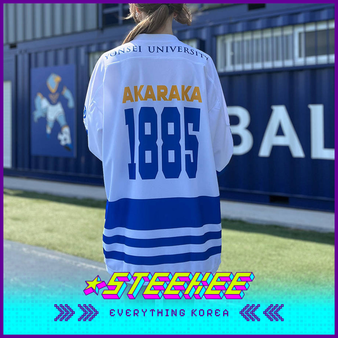 Yonsei University Authentic White Oversized Ice Hockey Jersey by Steekee Korea 2500