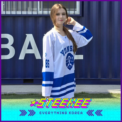 Yonsei University Authentic White Oversized Ice Hockey Jersey by Steekee Korea 2500