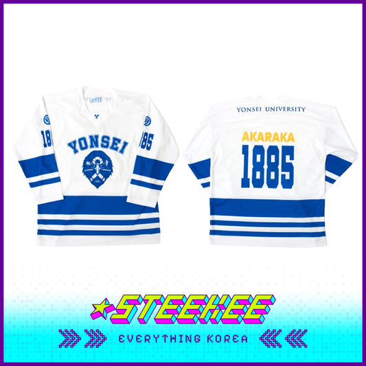 Yonsei University Authentic White Oversized Ice Hockey Jersey by Steekee Korea 2500