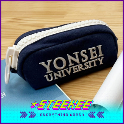 Yonsei Big Zipper Case with Zip Navy Blue by Steekee Korea 2501