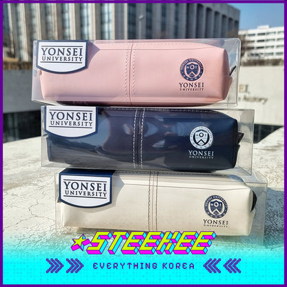 Yonsei University Classic Logo Pencil Case Set of 3 by Steekee Korea 2502