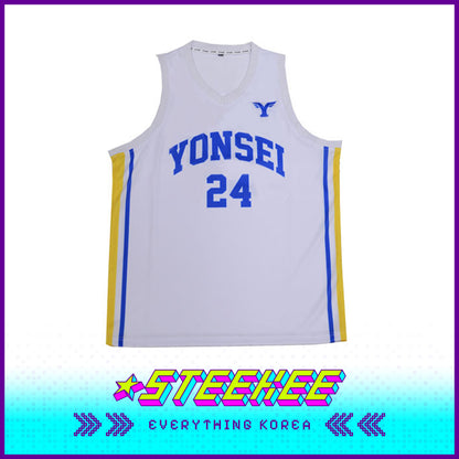 Yonsei University Sublimation Basketball White Jersey by Steekee Korea 2506