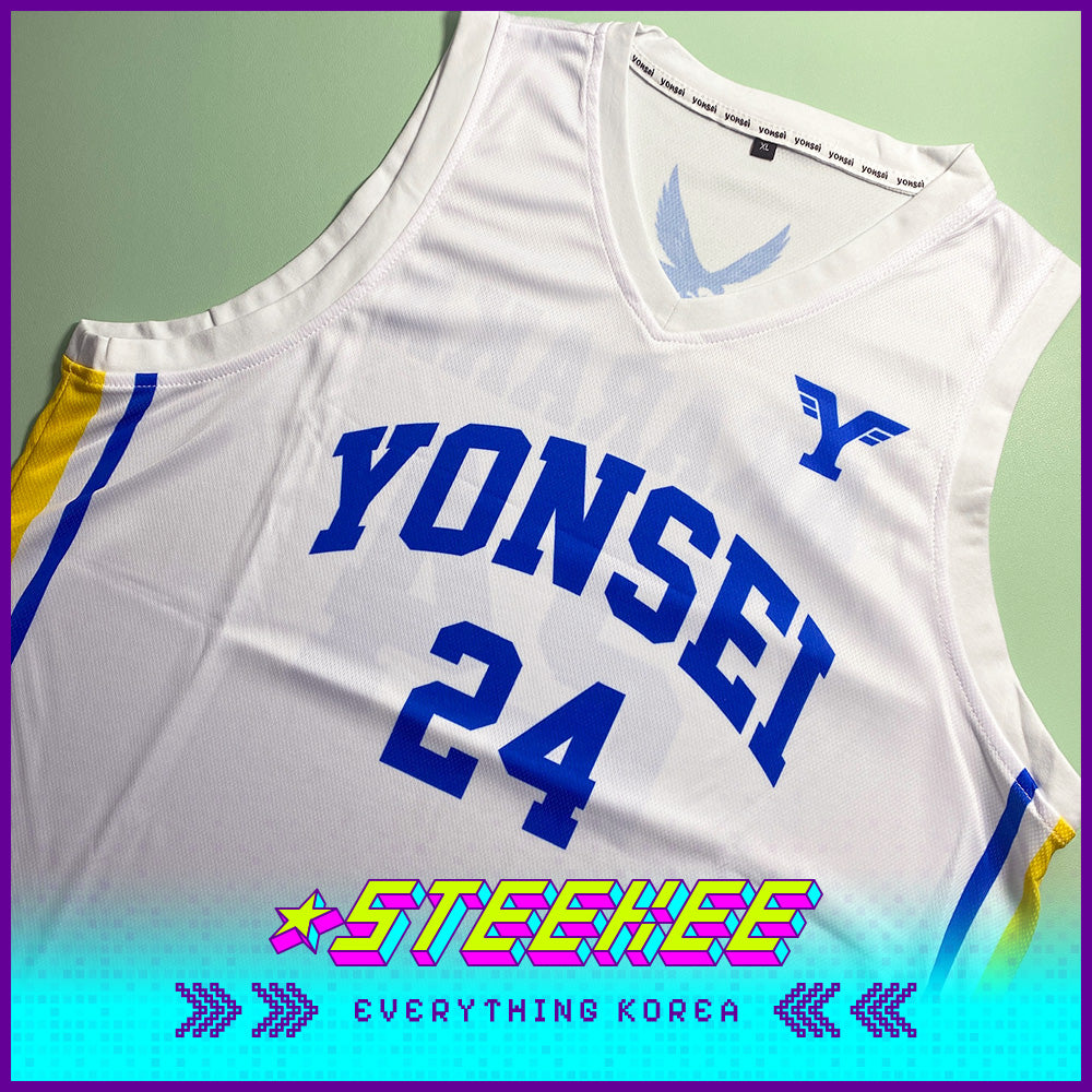 Yonsei University Sublimation Basketball White Jersey by Steekee Korea 2506