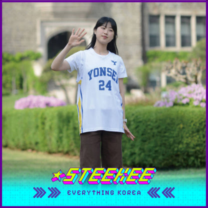 Yonsei University Sublimation Basketball White Jersey by Steekee Korea 2506