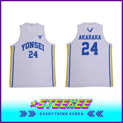 Yonsei University Sublimation Basketball White Jersey by Steekee Korea 2506