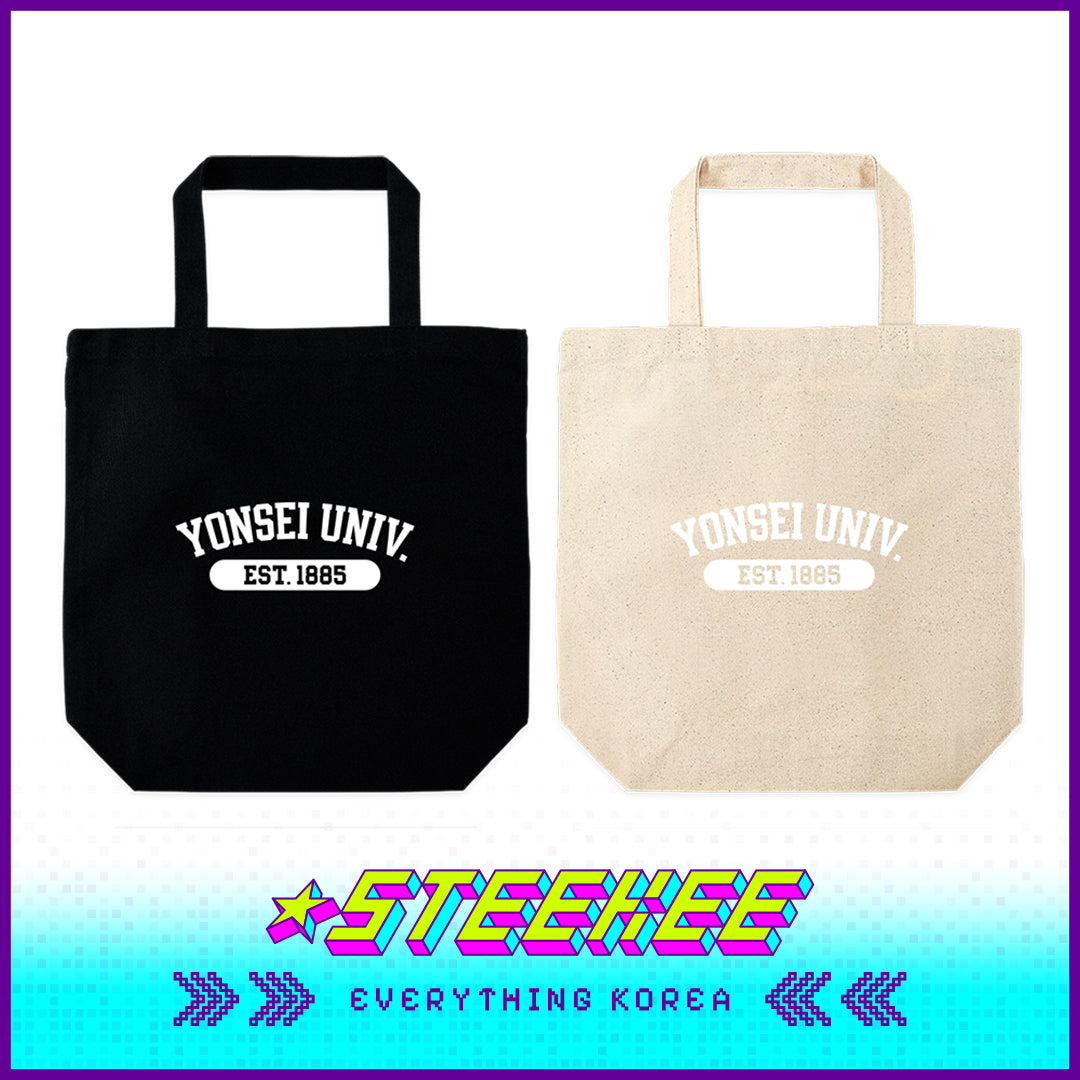 Yonsei University Campus Eco Canvas Tote Bag with Base by Steekee Korea 2512