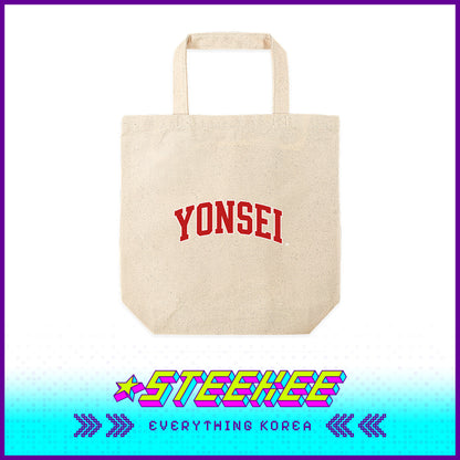 Yonsei University Everyday Canvas Tote Bag with Base by Steekee Korea 2513