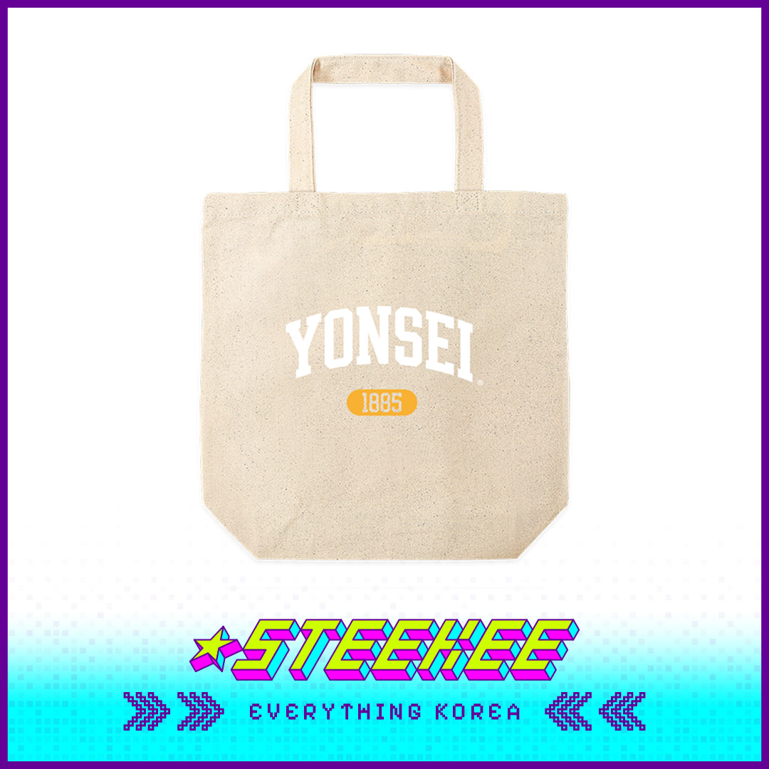 Yonsei University 1885 Daily Eco Canvas Tote Bag with Base by Steekee Korea 2514