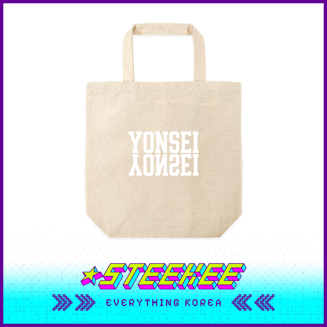 Yonsei University Double Logo Basic Tote Bag with Base by Steekee Korea 2515