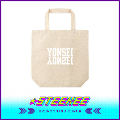 Yonsei University Double Logo Basic Tote Bag with Base by Steekee Korea 2515