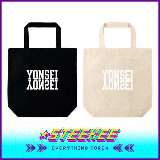 Yonsei University Double Logo Basic Tote Bag with Base by Steekee Korea 2515