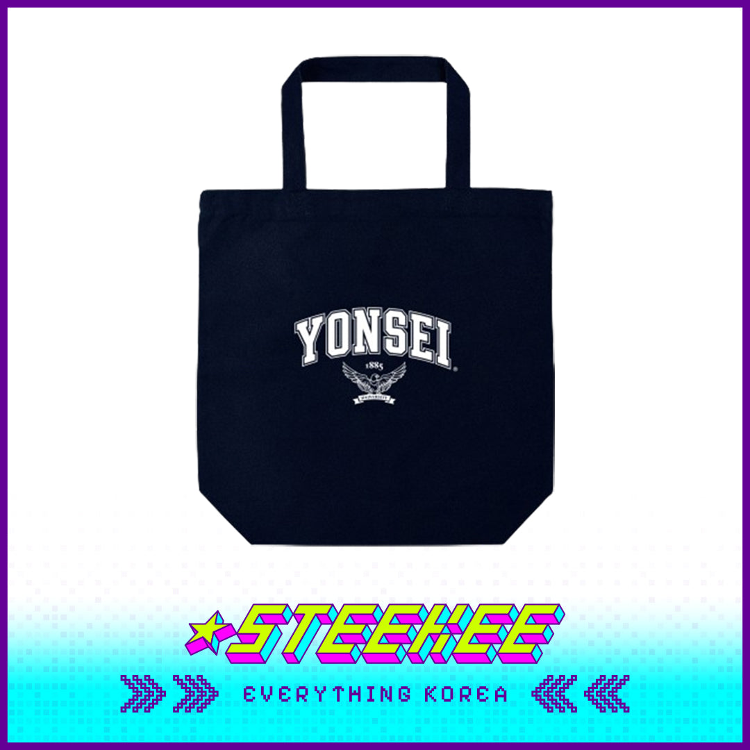 Yonsei University Eagle Eco Canvas Tote Bag with Base by Steekee Korea 2516