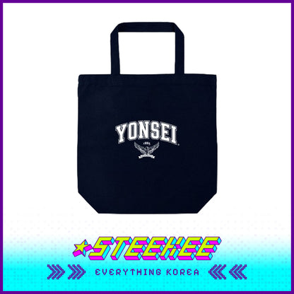 Yonsei University Eagle Eco Canvas Tote Bag with Base by Steekee Korea 2516