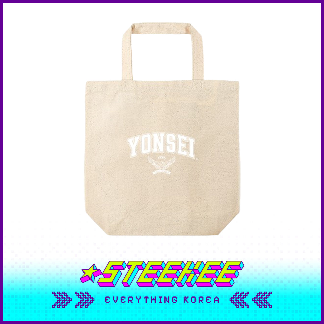 Yonsei University Eagle Eco Canvas Tote Bag with Base by Steekee Korea 2516