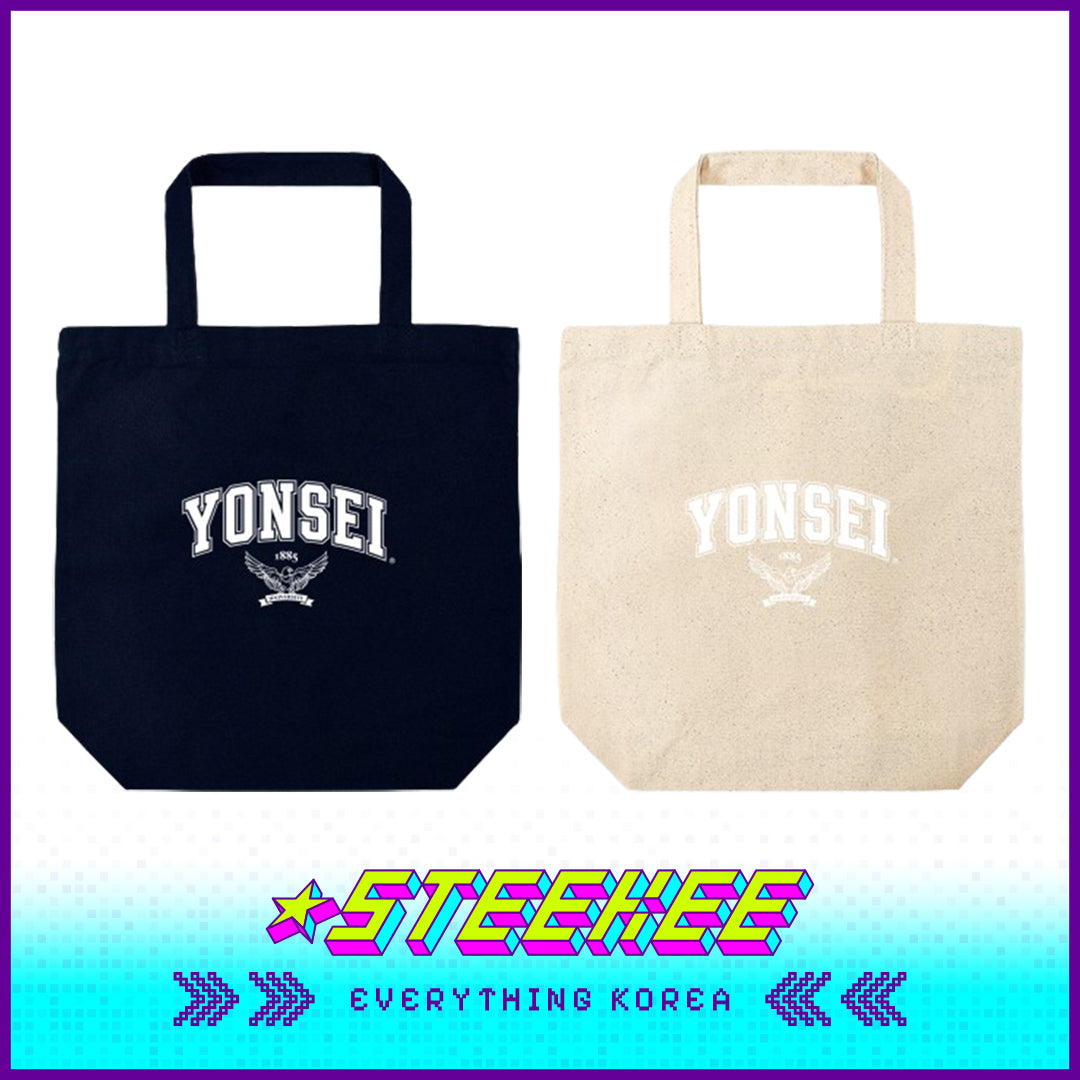 Yonsei University Eagle Eco Canvas Tote Bag with Base by Steekee Korea 2516