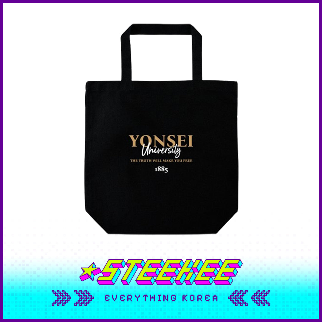 Yonsei University 1885 Logo Basic Eco Tote Bag with Base by Steekee Korea 2518