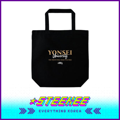 Yonsei University 1885 Logo Basic Eco Tote Bag with Base by Steekee Korea 2518