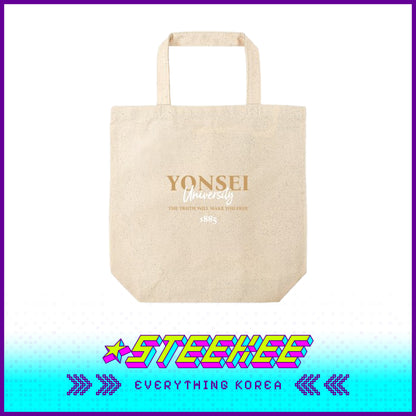 Yonsei University 1885 Logo Basic Eco Tote Bag with Base by Steekee Korea 2518