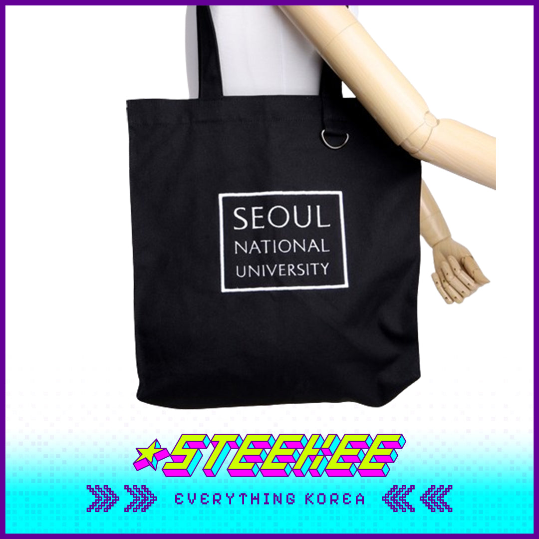 Seoul National University Embroidered Eco Bag Black by Steekee Korea 2525