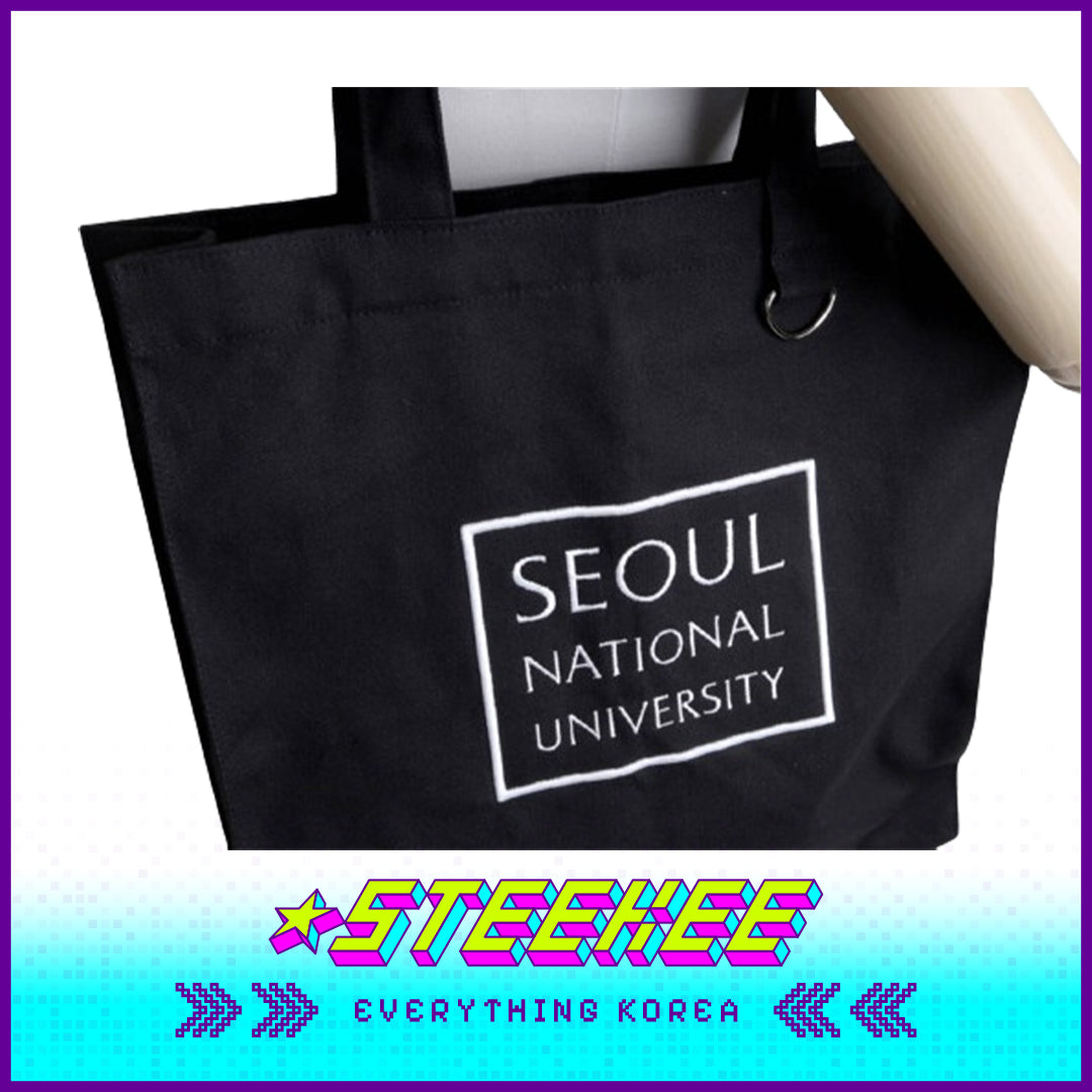 Seoul National University Embroidered Eco Bag Black by Steekee Korea 2525