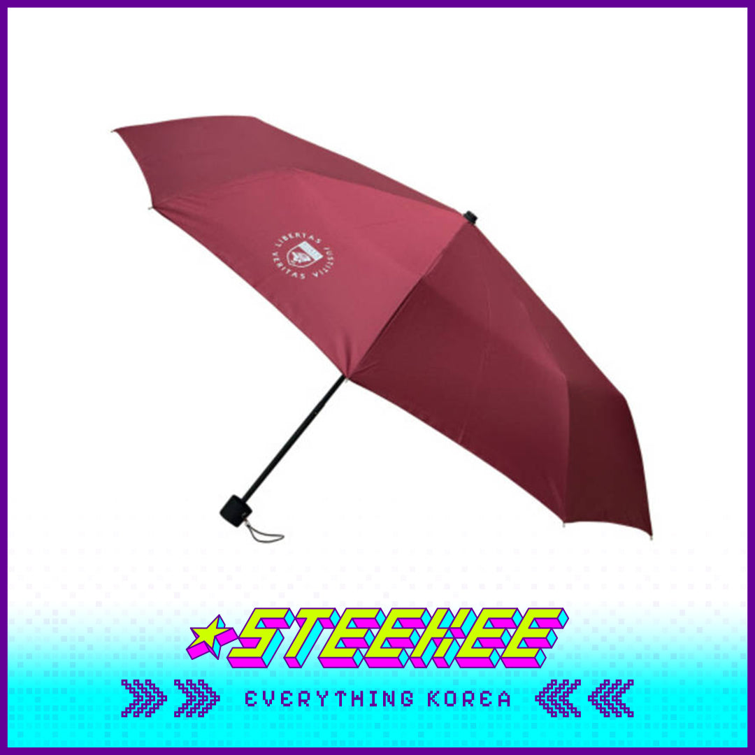 Korea University Crimson Red Foldable Compact Umbrella Souvenir Gift by Steekee Korea 2529