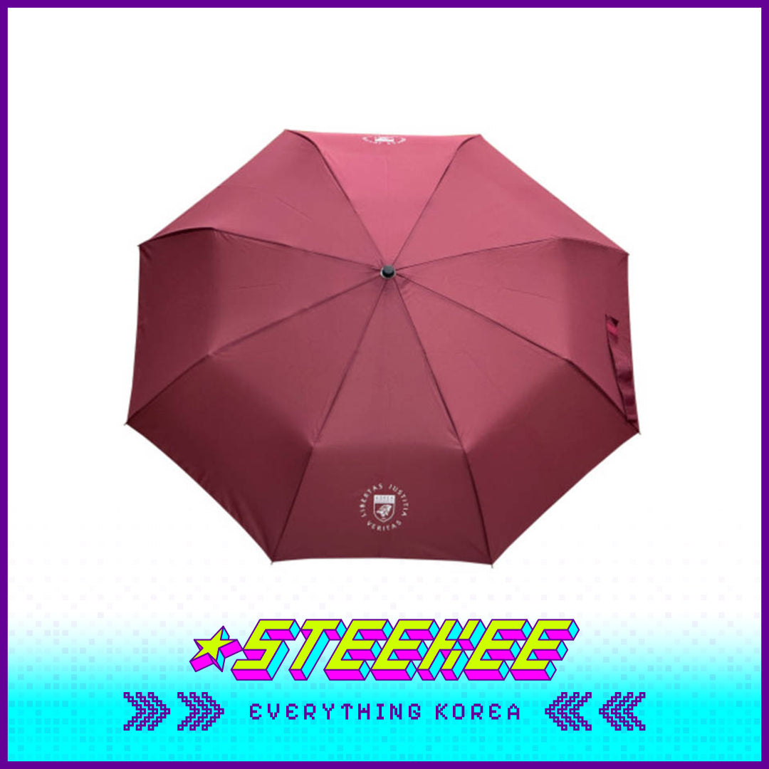 Korea University Crimson Red Foldable Compact Umbrella Souvenir Gift by Steekee Korea 2529