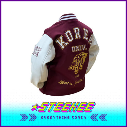 Korea University Crimson Baseball Jumper Gold Version by Steekee Korea 2531