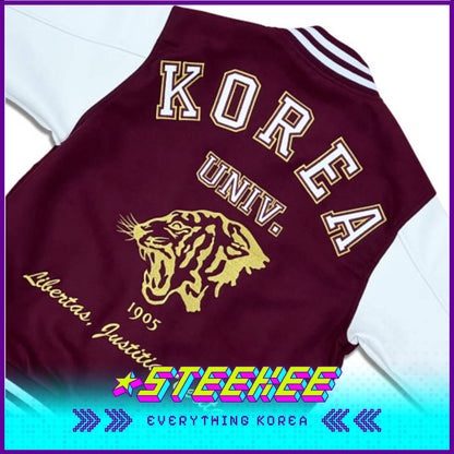 Korea University Crimson Baseball Jumper Gold Version by Steekee Korea 2531