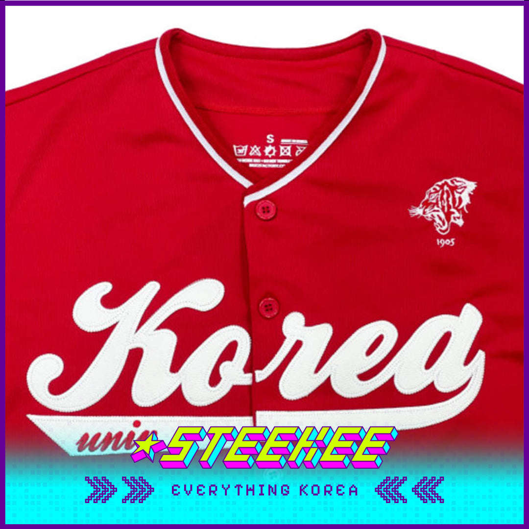 Korea University Red Baseball Jersey Patch Version by Steekee Korea 2535