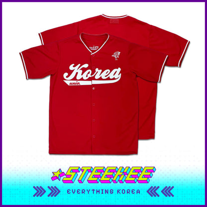 Korea University Red Baseball Jersey Patch Version by Steekee Korea 2535