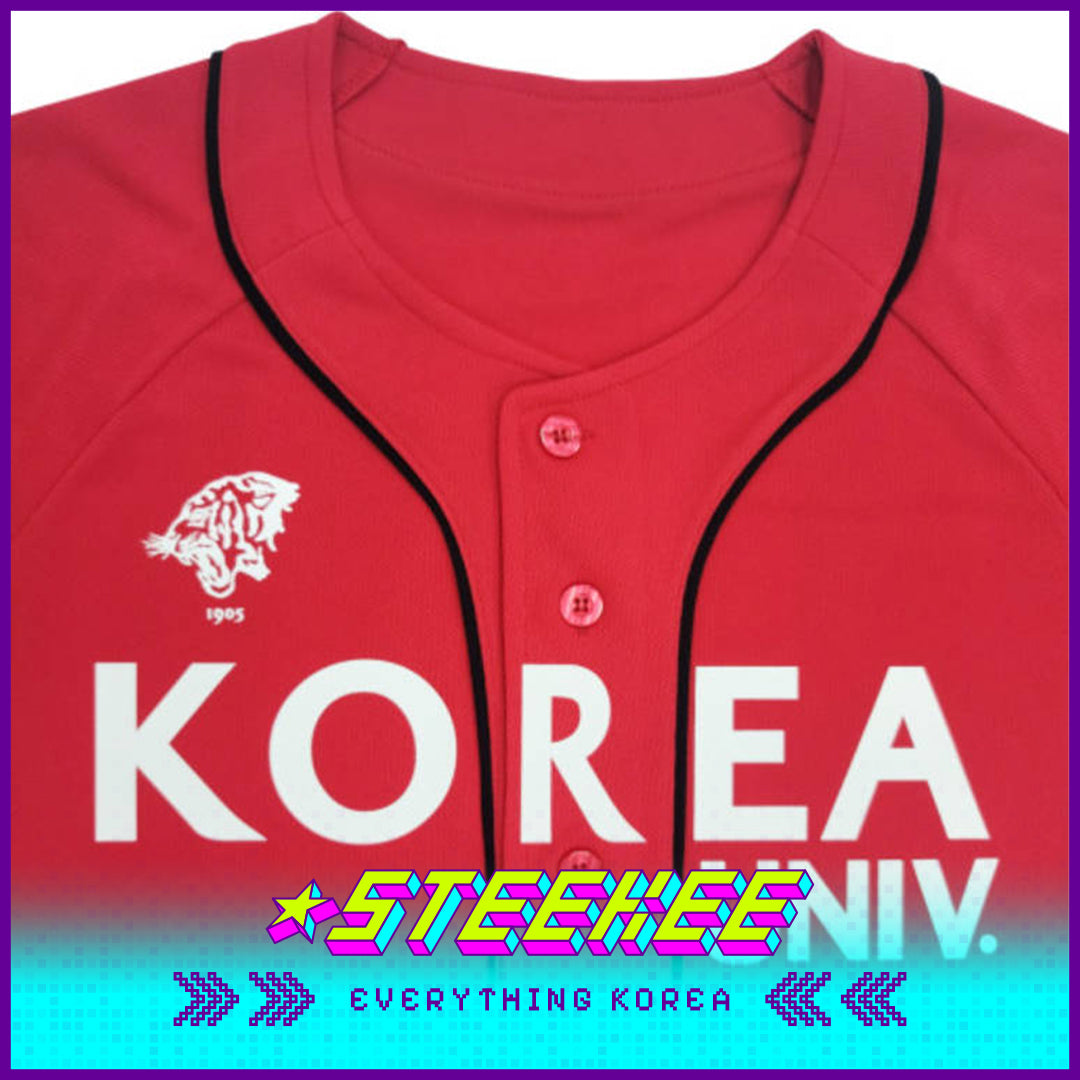 Korea University Red Baseball Jersey by Steekee Korea 2536