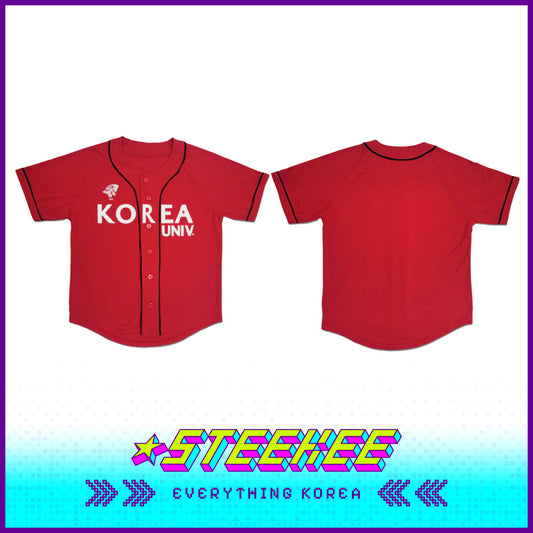 Korea University Red Baseball Jersey by Steekee Korea 2536