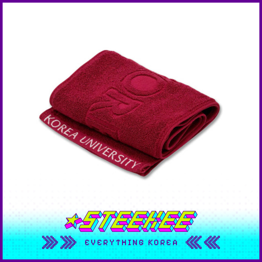 Korea University Merchandise Gift Mini Towel Red by Steekee Korea 2541