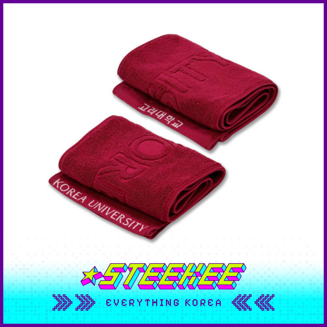 Korea University Merchandise Gift Mini Towel Red by Steekee Korea 2541