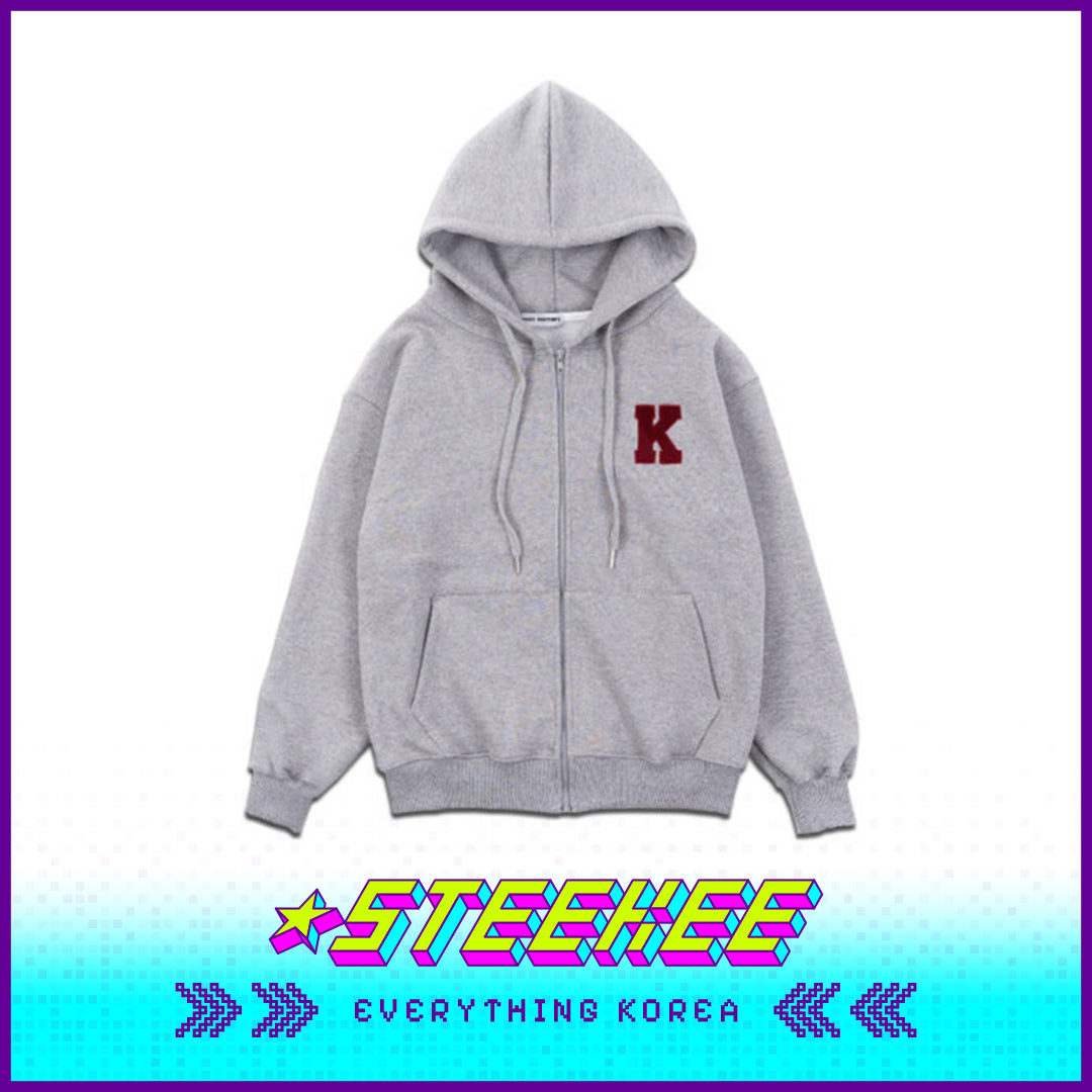 Korea University Souvenir Oversized Grey Unisex Hoodie by Steekee Korea 2546