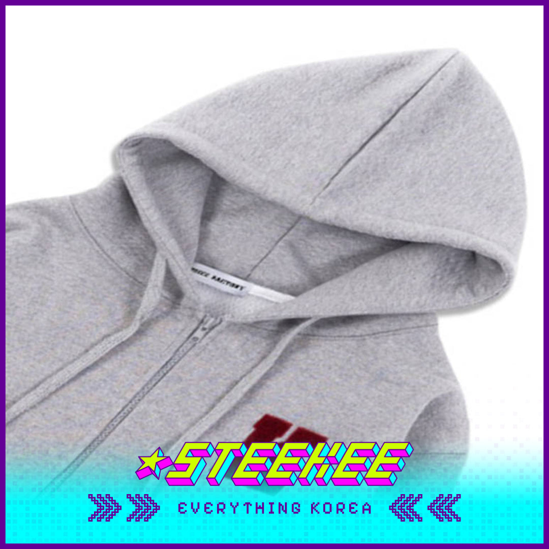 Korea University Souvenir Oversized Grey Unisex Hoodie by Steekee Korea 2546