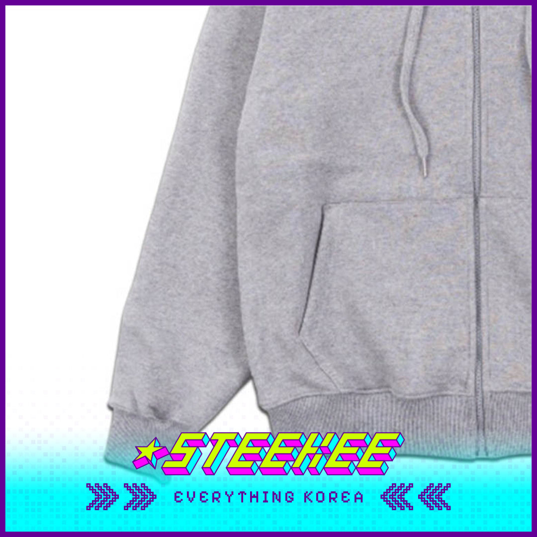 Korea University Souvenir Oversized Grey Unisex Hoodie by Steekee Korea 2546